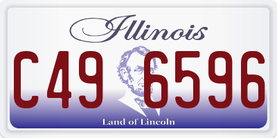 IL license plate C496596