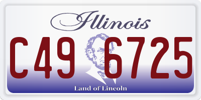 IL license plate C496725