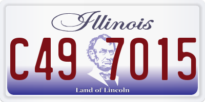 IL license plate C497015