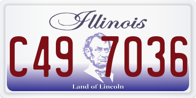 IL license plate C497036