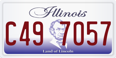 IL license plate C497057