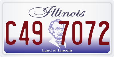 IL license plate C497072