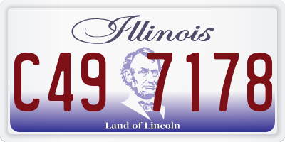 IL license plate C497178