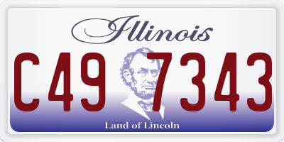 IL license plate C497343