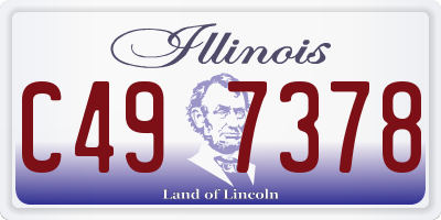 IL license plate C497378