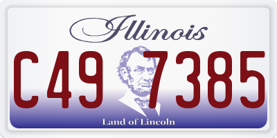 IL license plate C497385