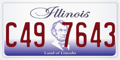 IL license plate C497643