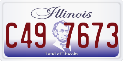 IL license plate C497673