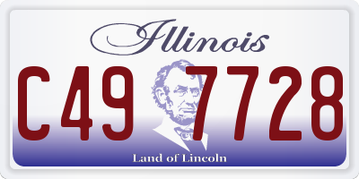 IL license plate C497728