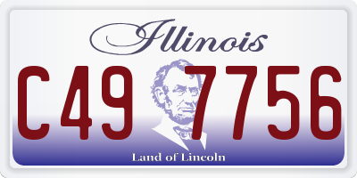 IL license plate C497756