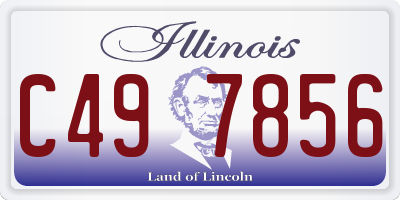 IL license plate C497856