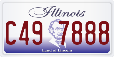 IL license plate C497888
