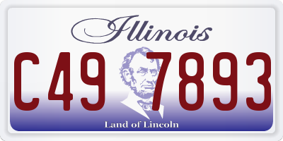 IL license plate C497893