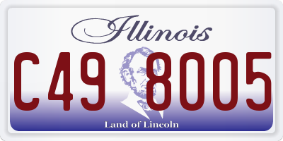 IL license plate C498005