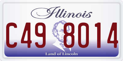 IL license plate C498014
