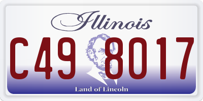 IL license plate C498017