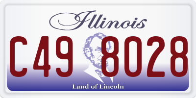 IL license plate C498028