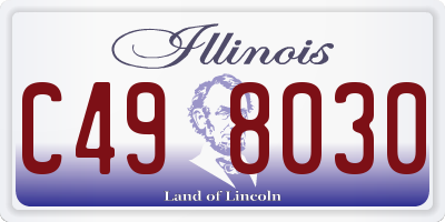 IL license plate C498030