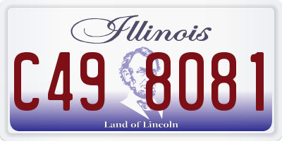 IL license plate C498081