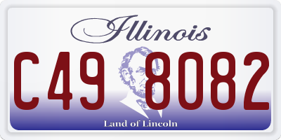 IL license plate C498082