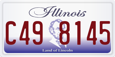 IL license plate C498145