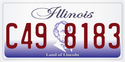 IL license plate C498183