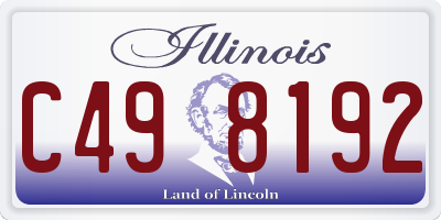 IL license plate C498192