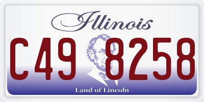 IL license plate C498258