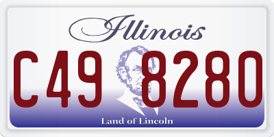 IL license plate C498280