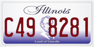 IL license plate C498281