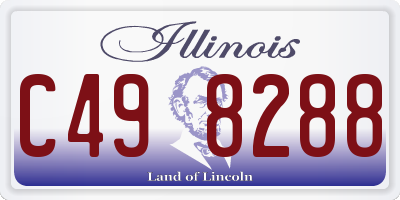 IL license plate C498288