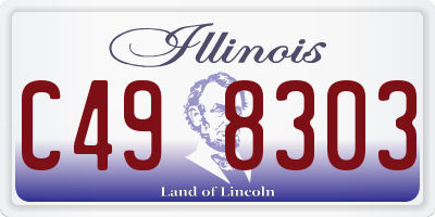 IL license plate C498303