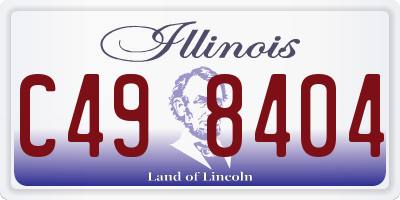 IL license plate C498404