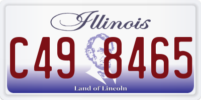IL license plate C498465