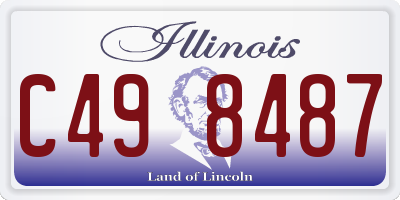 IL license plate C498487