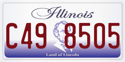 IL license plate C498505
