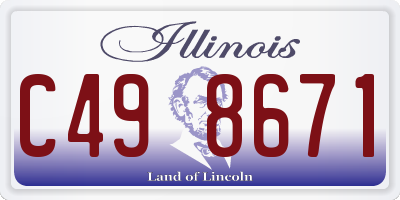 IL license plate C498671