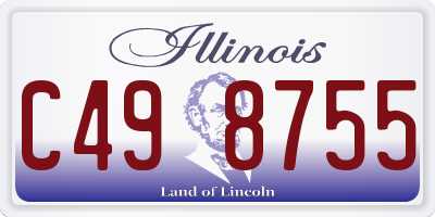 IL license plate C498755