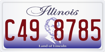 IL license plate C498785