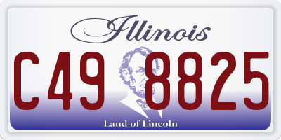 IL license plate C498825