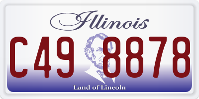 IL license plate C498878