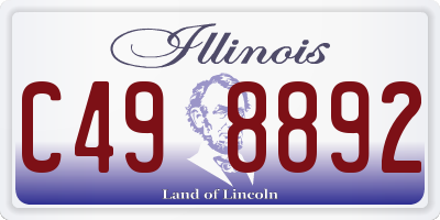 IL license plate C498892