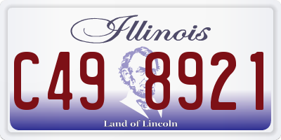 IL license plate C498921