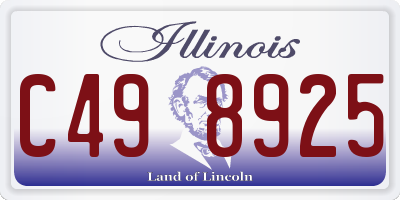 IL license plate C498925