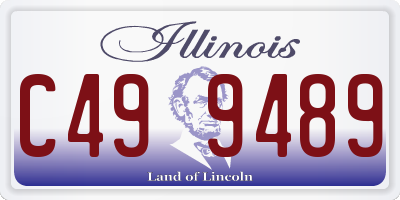 IL license plate C499489