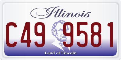 IL license plate C499581