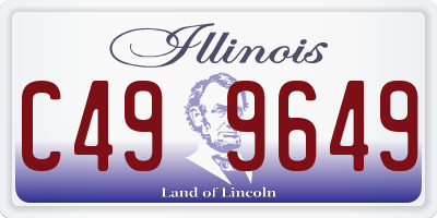 IL license plate C499649