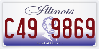 IL license plate C499869