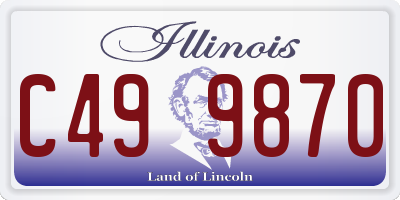 IL license plate C499870