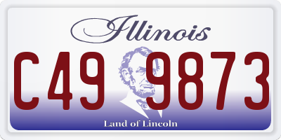 IL license plate C499873
